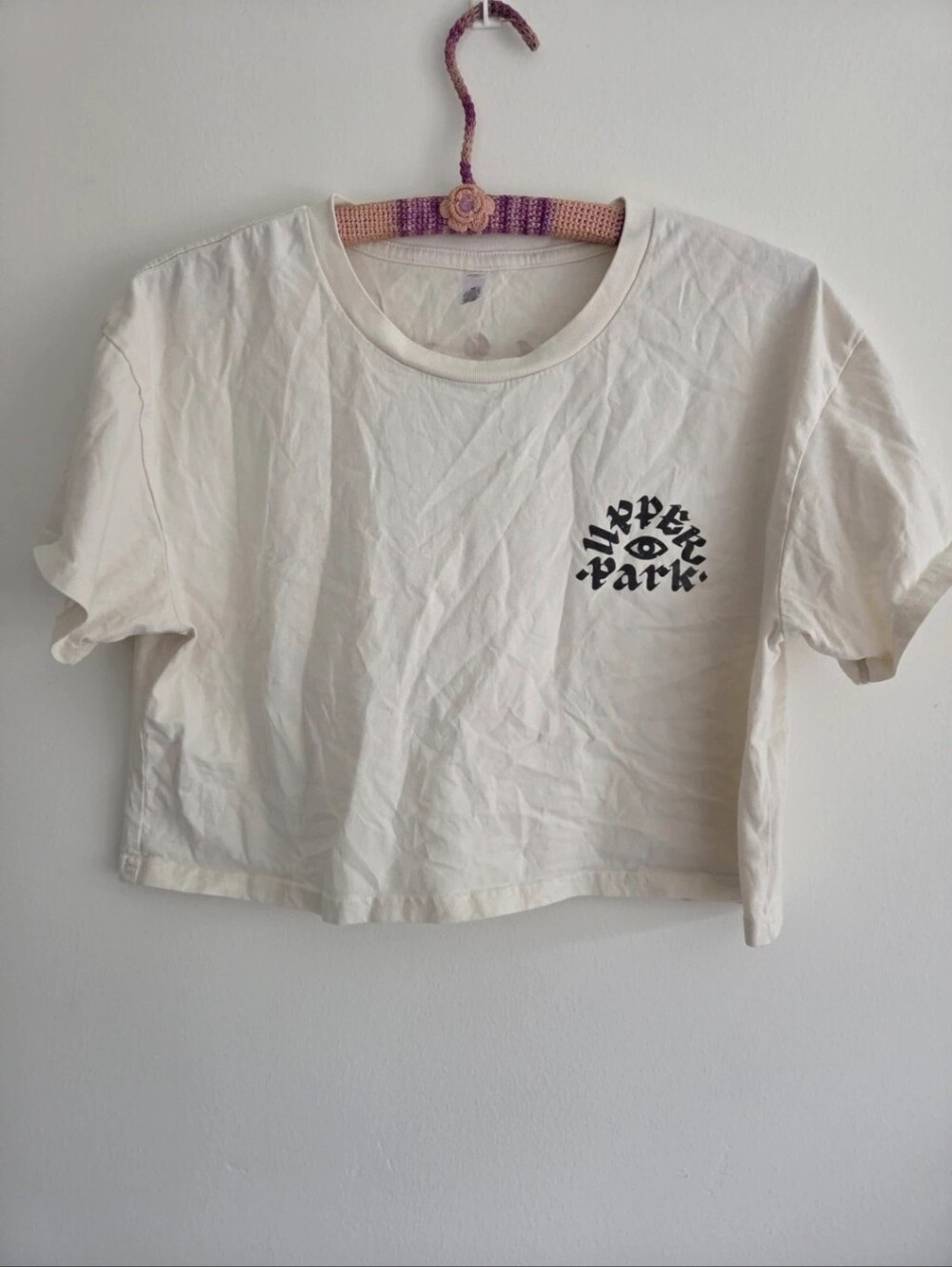 Upper Park Clothing Leave No Trace Crop Graphic Tee Medium NWT